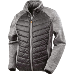 Veste Elevator Noir / Grey Marl Result – Veste de Travail Full Zip 380 g/m²