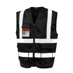 Gilet de sécurité zippé Noir Result – Visibilité améliorée