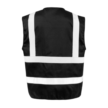 Gilet de sécurité zippé Noir Result – Visibilité améliorée – vue 2