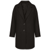 Manteau femme Kariban Premium Noir – coupe loose twill laine