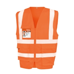 Gilet de sécurité zippé haute visibilité Orange – Result