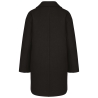 Manteau femme Kariban Premium Noir – coupe loose twill laine – vue 2