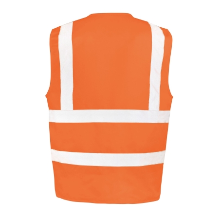 Gilet de sécurité zippé haute visibilité Orange – Result – vue 2