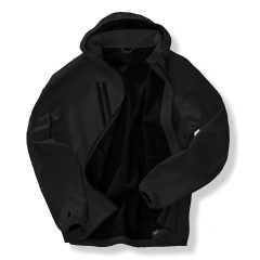 Veste Softshell 3 couches recyclée à capuche Noire – Result