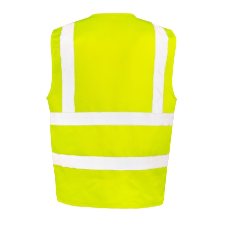 Gilet de sécurité zippé haute visibilité Jaune – Result Workguard – vue 2