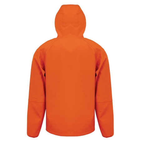 Veste Softshell 3 couches recyclée à capuche Result – Orange / Navy – vue 2