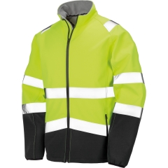 Veste softshell haute visibilité jaune fluo / noir Result – 280 g/m²