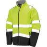 Veste softshell haute visibilité jaune fluo / noir Result – 280 g/m²