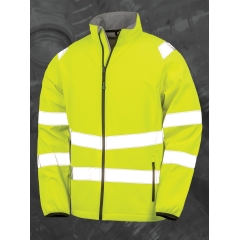 Veste softshell haute visibilité recyclée jaune fluo – Result
