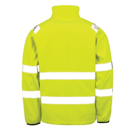Veste softshell haute visibilité recyclée jaune fluo – Result – vue 2