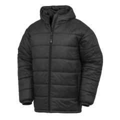 Parka Doudoune Recyclée Noire Result – Veste de Travail Hiver