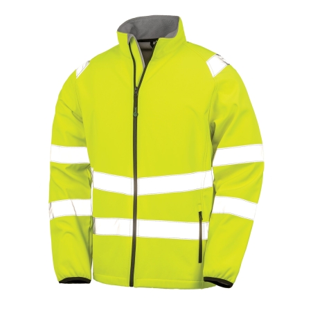 Veste softshell haute visibilité recyclée jaune fluo – Result – vue 3
