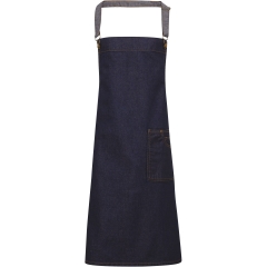 Tablier à bavette effet ciré District Indigo Denim – Premier