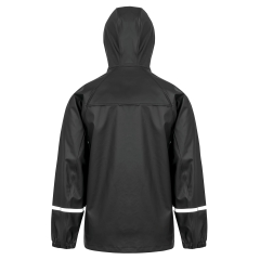 Veste imperméable Prism PU bandes réfléchissantes Noir – Result