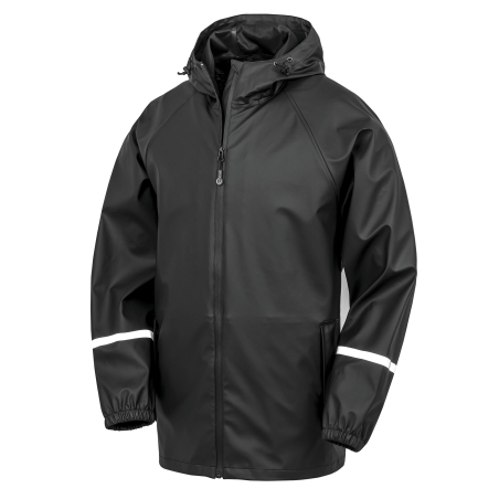 Veste imperméable Prism PU bandes réfléchissantes Noir – Result – vue 2
