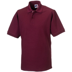 Polo Heavy Duty Russell Bordeaux – Coupe Droite 210 g/m²
