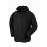 Veste à capuche micropolaire recyclée Result – Noir