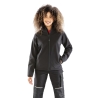 Veste softshell recyclée 3 couches à capuche femme Noir