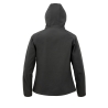 Veste softshell recyclée 3 couches à capuche femme Noir – vue 2