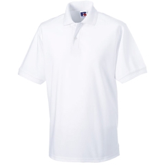 Polo Heavy Duty Blanc Homme & Femme – Russell (210 g/m²)