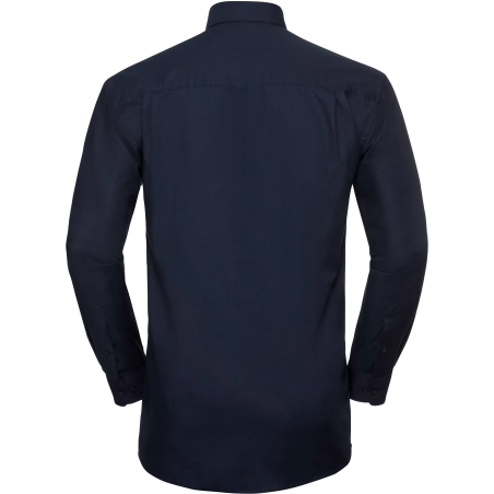 Chemise Oxford manches longues homme Marine – Russell – vue 2