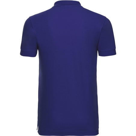 Polo Stretch Homme Bleu Russell – Coupe Slim 210 g/m² – vue 2