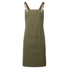 Tablier bavette bretelles croisées CLIP 'N' CLASP Premier – Vert Olive