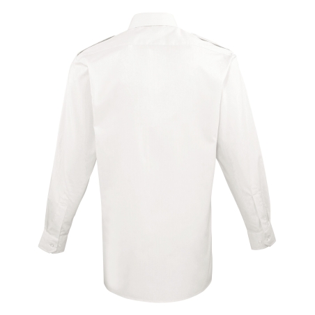 Chemise Homme Manches Longues Pilote Blanc – Premier – vue 2