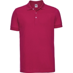 Polo Stretch Slim Homme Fuchsia Russell – 210 g/m²