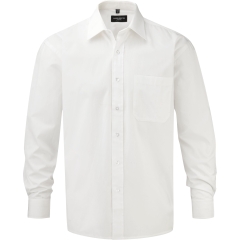 Chemise homme popeline manches longues Blanc – Russell