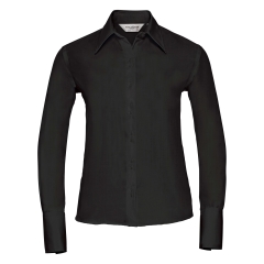 Chemise femme manches longues Non Iron Noir