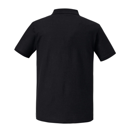 Polo noir homme Authentic Eco 180 g/m² – Russell – vue 2