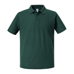 Polo homme Authentic Eco Vert Bouteille Russell 180 g/m²
