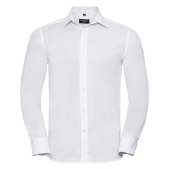 Chemise Oxford Manches Longues Russell Blanc Homme