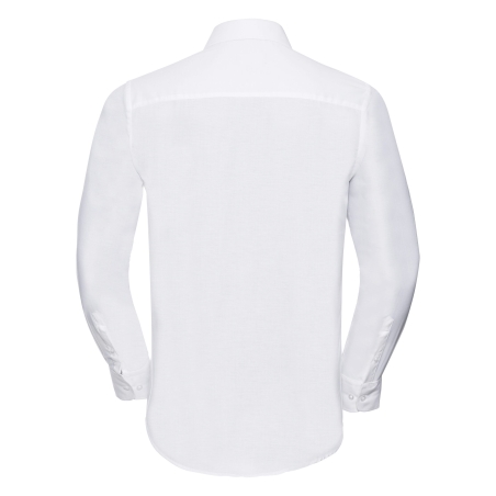 Chemise Oxford Manches Longues Russell Blanc Homme – vue 2