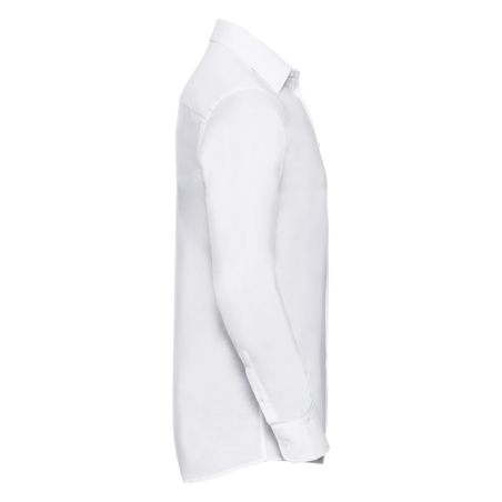 Chemise Oxford Manches Longues Russell Blanc Homme – vue 3