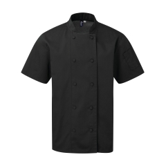 Veste de chef cuisinier manches courtes Coolchecker® Noir – Premier