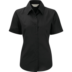 Chemise femme manches courtes Oxford Noir – Russell