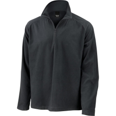 Veste micropolaire quart zip Result Core Noir – 200 g/m²