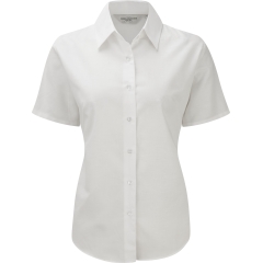 Chemise femme manches courtes Oxford Blanc – Russell