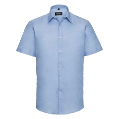 Chemise Oxford cintrée manches courtes homme Bleu – Russell