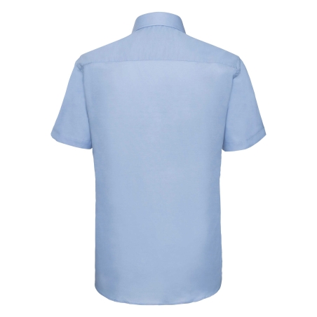 Chemise Oxford cintrée manches courtes homme Bleu – Russell – vue 2