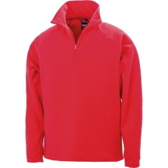 Veste micropolaire col zippé Result Rouge – 200 g/m²