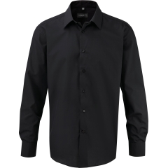 Chemise Homme Manches Longues Non Iron Noir – Russell Collection