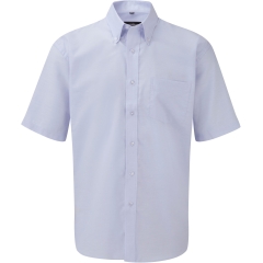 Chemise homme manches courtes Oxford Bleu Russell