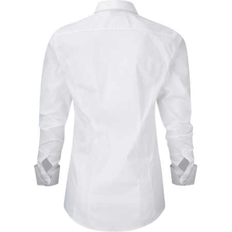 Chemise Femme Manches Longues Stretch Blanc – Russell – vue 2