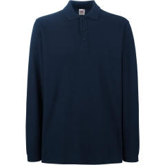 Polo Manches Longues Premium Marine Fruit of the Loom