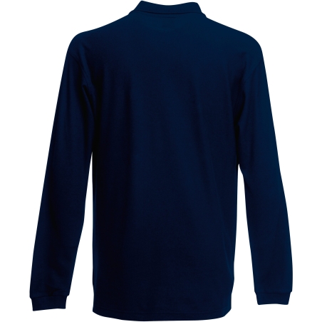 Polo Manches Longues Premium Marine Fruit of the Loom – vue 2