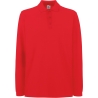 Polo Manches Longues Premium Rouge – Fruit of the Loom