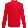 Polo Manches Longues Premium Rouge – Fruit of the Loom – vue 2